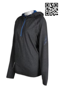 W184 online tailor made ladies' sports printed assorted colour zipper PE suits personal design reflective hole finger sports supplier company